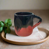 Night Oxide Mug — Sculpted Shine in Beldi Ceramic