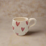 Tayri Hearts Mug — Medium Berber Mug with Handmade Ceramic Patterns