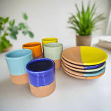 Tazrart Cup & Saucer — Moroccan Camaïeu in Handcrafted Ceramics