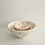 Tayri Hearts Bowl Set — Berber Ceramic Dessert Bowls