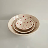 Tayri Hearts Bowl Set — Berber Ceramic Dessert Bowls