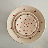 Tayri Hearts Bowl Set — Berber Ceramic Dessert Bowls