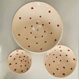 Tayri Hearts Bowl Set — Berber Ceramic Dessert Bowls