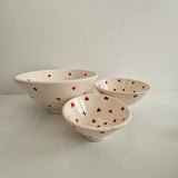 Tayri Hearts Bowl Set — Berber Ceramic Dessert Bowls