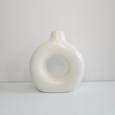 Afriq Luna Vase — Modern White Ceramic Sculpture