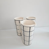 Amazigh Ebony Grid Carafe — Black Handcrafted Ceramic Pitcher (850 ml)