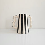 ZigZag Amazigh Carafe — Striped Handcrafted Ceramic Pitcher (600 ml)