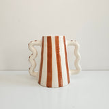 ZigZag Amazigh Carafe — Striped Handcrafted Ceramic Pitcher (600 ml)