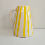 Safran Rays — 1.5L Handmade Ceramic Striped Pitcher