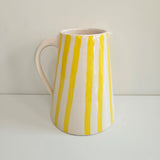 Safran Rays — 1.5L Handmade Ceramic Striped Pitcher