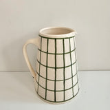 Carafe Grid Amazigh — Pichet en Céramique Artisanale 1.5L