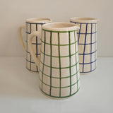 Carafe Grid Amazigh — Pichet en Céramique Artisanale 1.5L