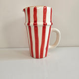 Tifinagh Stripes Carafe — Striped Handcrafted Ceramic Pitcher (1200 ml)