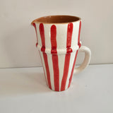 Tifinagh Stripes Carafe — Striped Handcrafted Ceramic Pitcher (1200 ml)