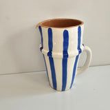Tifinagh Stripes Carafe — Striped Handcrafted Ceramic Pitcher (1200 ml)