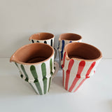 Tifinagh Stripes Carafe — Striped Handcrafted Ceramic Pitcher (1200 ml)