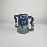 ZigZag Amazigh Carafe — Striped Handcrafted Ceramic Pitcher (600 ml)