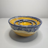 Shards of the Atlas — Sapphire Blue Ocher Ceramic Bowl Service