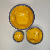 Shards of the Atlas — Sapphire Blue Ocher Ceramic Bowl Service
