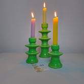 Trio of Ceramic Candle Holders – Glossy Finish