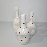 Tayri Trio – Ceramic Heart Vases