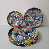 Zellige Festival — Set of Multicolored Ceramic Bowls