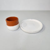 NeoTerra – Coffee Cup & Saucer Earth/White