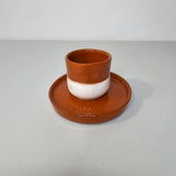 NeoTerra – Coffee Cup & Saucer Earth/White