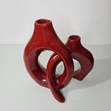 Red Glow – Loop Sculptural Vase