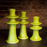 Trio of Ceramic Candle Holders – Glossy Finish