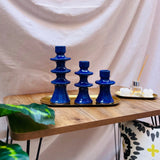Trio of Ceramic Candle Holders – Glossy Finish