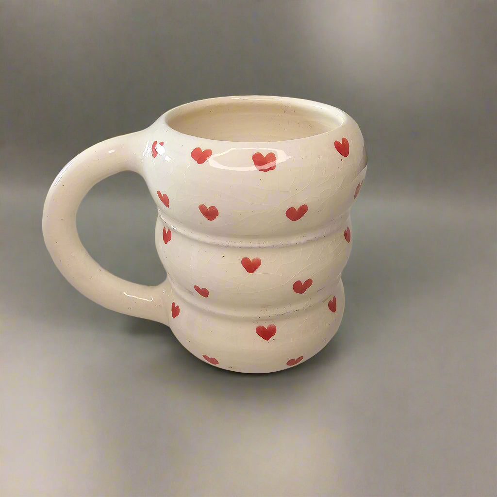 Tasse Tazlit Berbère — Mug Cœur d’Amour en Céramique Artisanale
