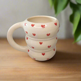 Tasse Tazlit Berbère — Mug Cœur d’Amour en Céramique Artisanale