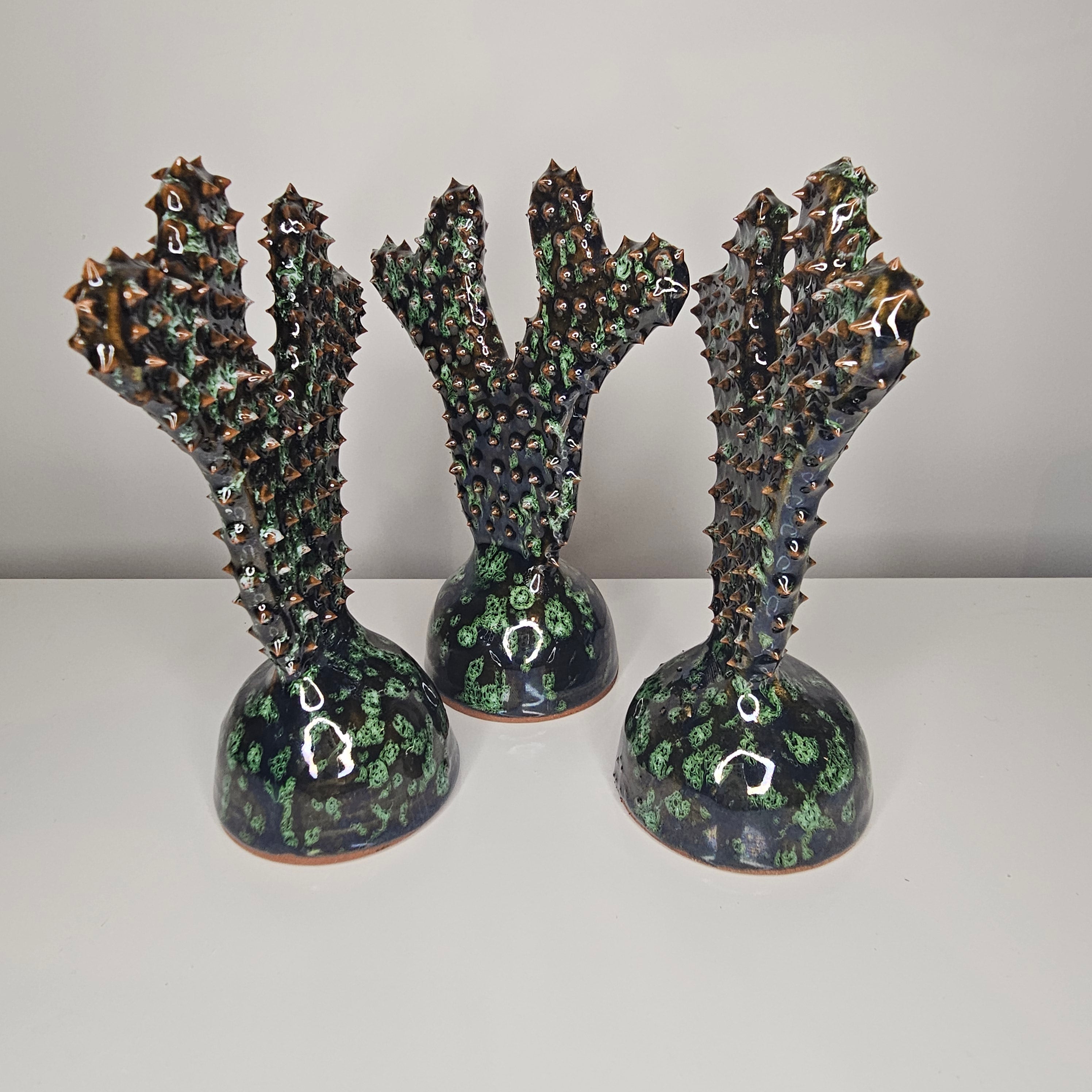 Cactus Tamgroute — Sculpture Déco Berbère en Céramique Artisanale