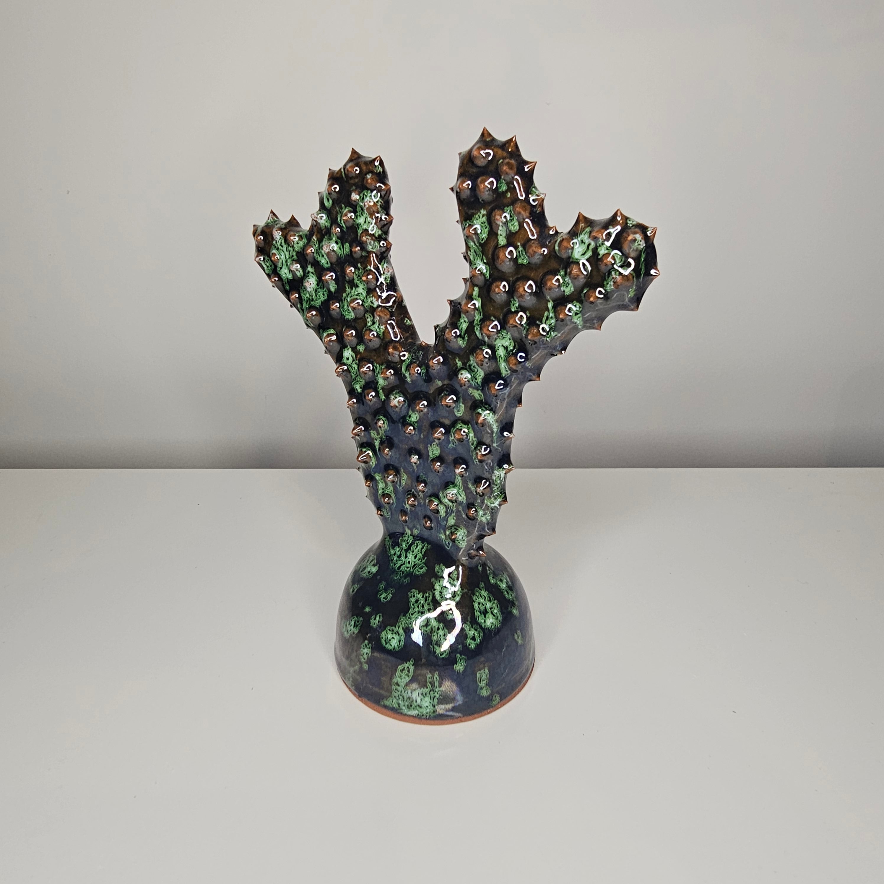 Cactus Tamgroute — Sculpture Déco Berbère en Céramique Artisanale