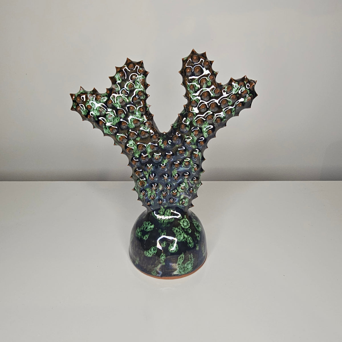 Cactus Tamgroute — Sculpture Déco Berbère en Céramique Artisanale