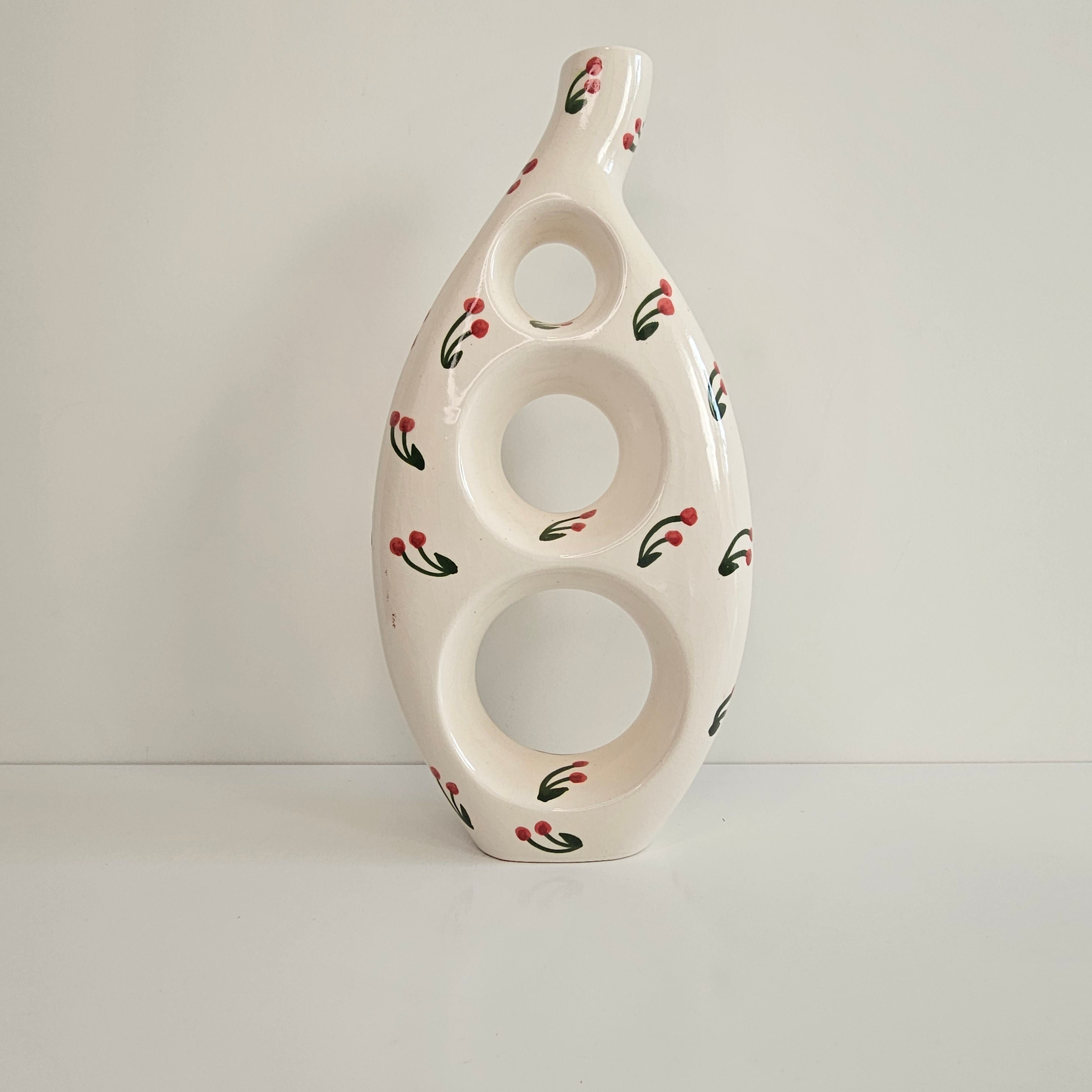 Vase Oulmès — Sculpture Design Berbère en Céramique Artisanale