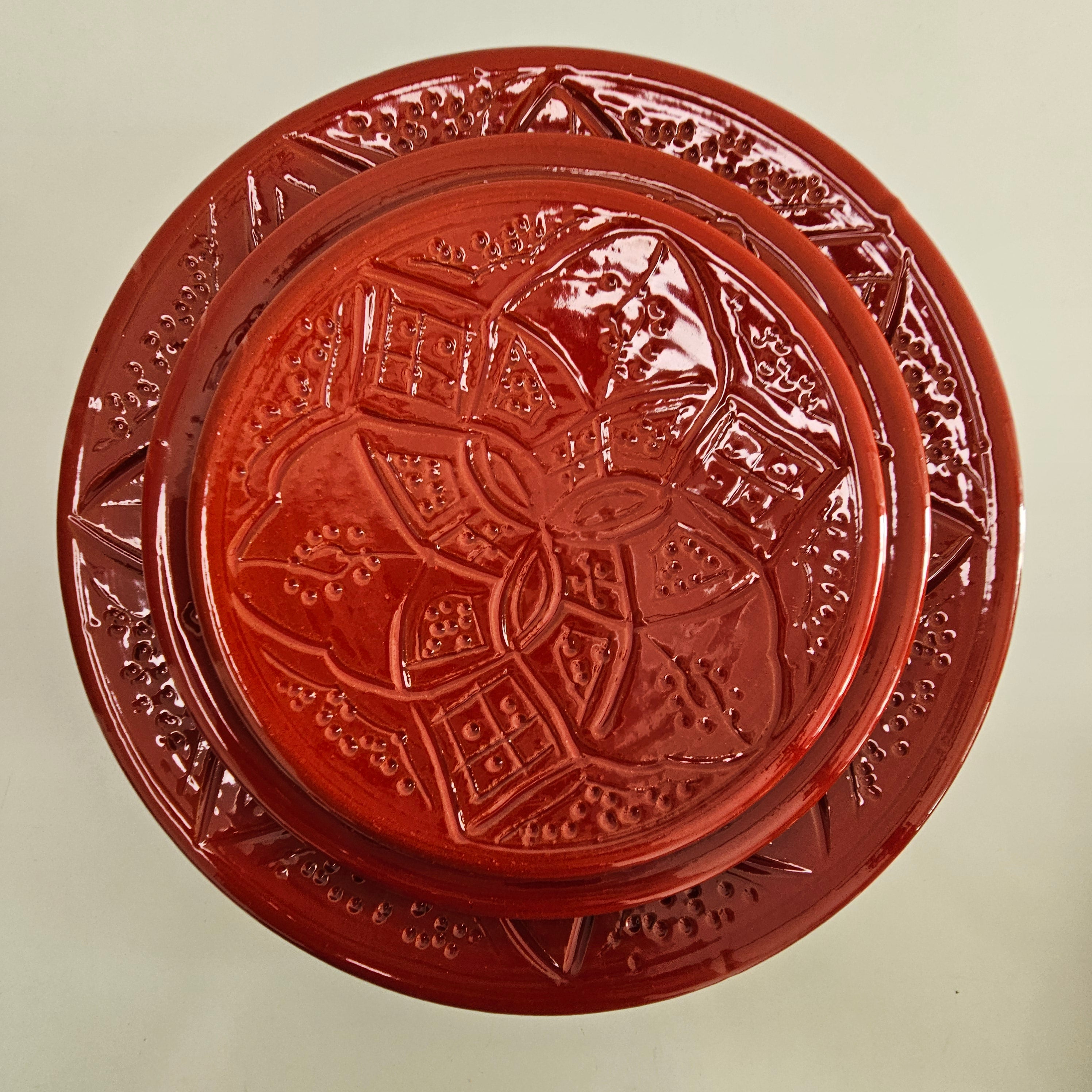 Set de 3 Assiettes Tizwelt — Vaisselle Berbère en Céramique Traditionnelle