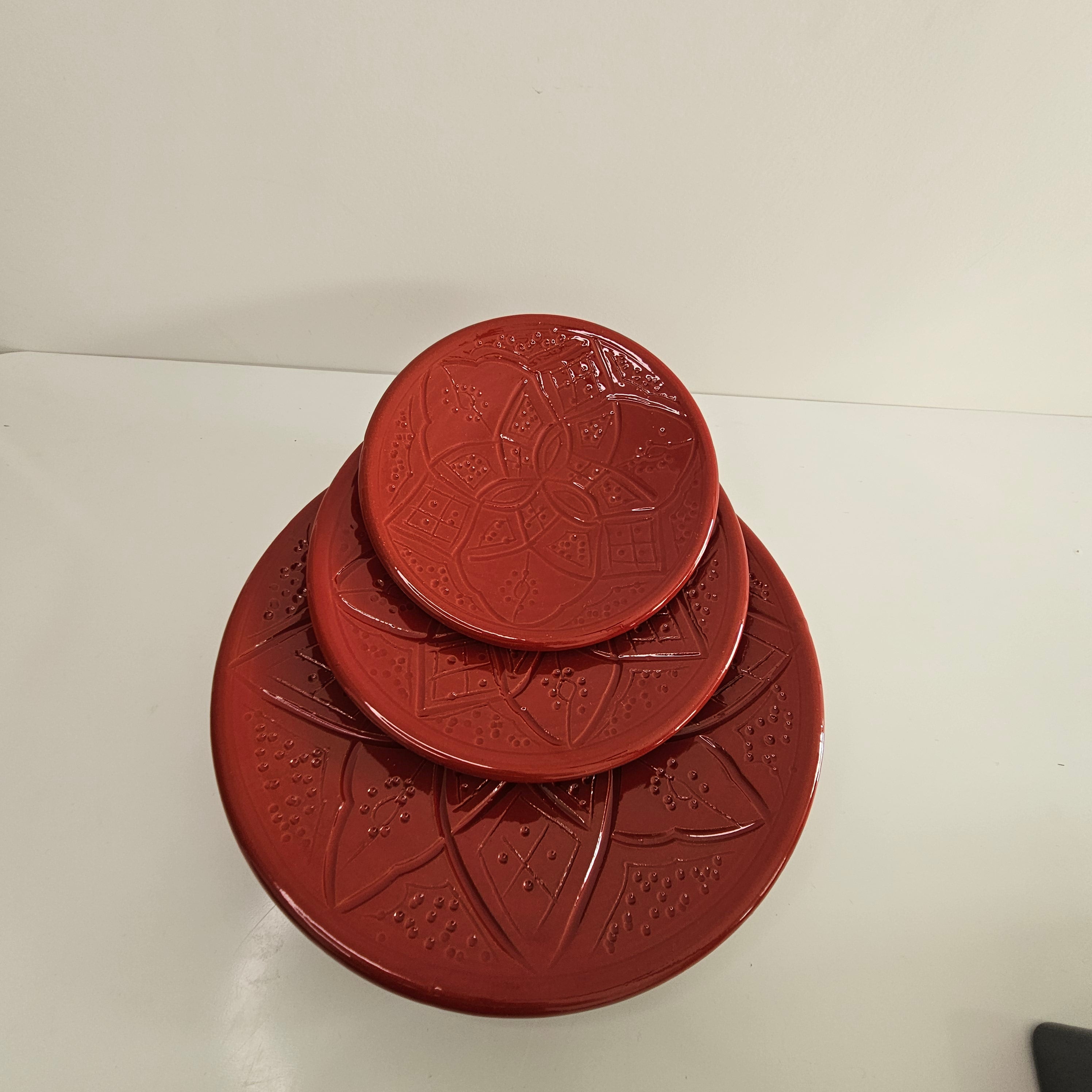 Set de 3 Assiettes Tizwelt — Vaisselle Berbère en Céramique Traditionnelle
