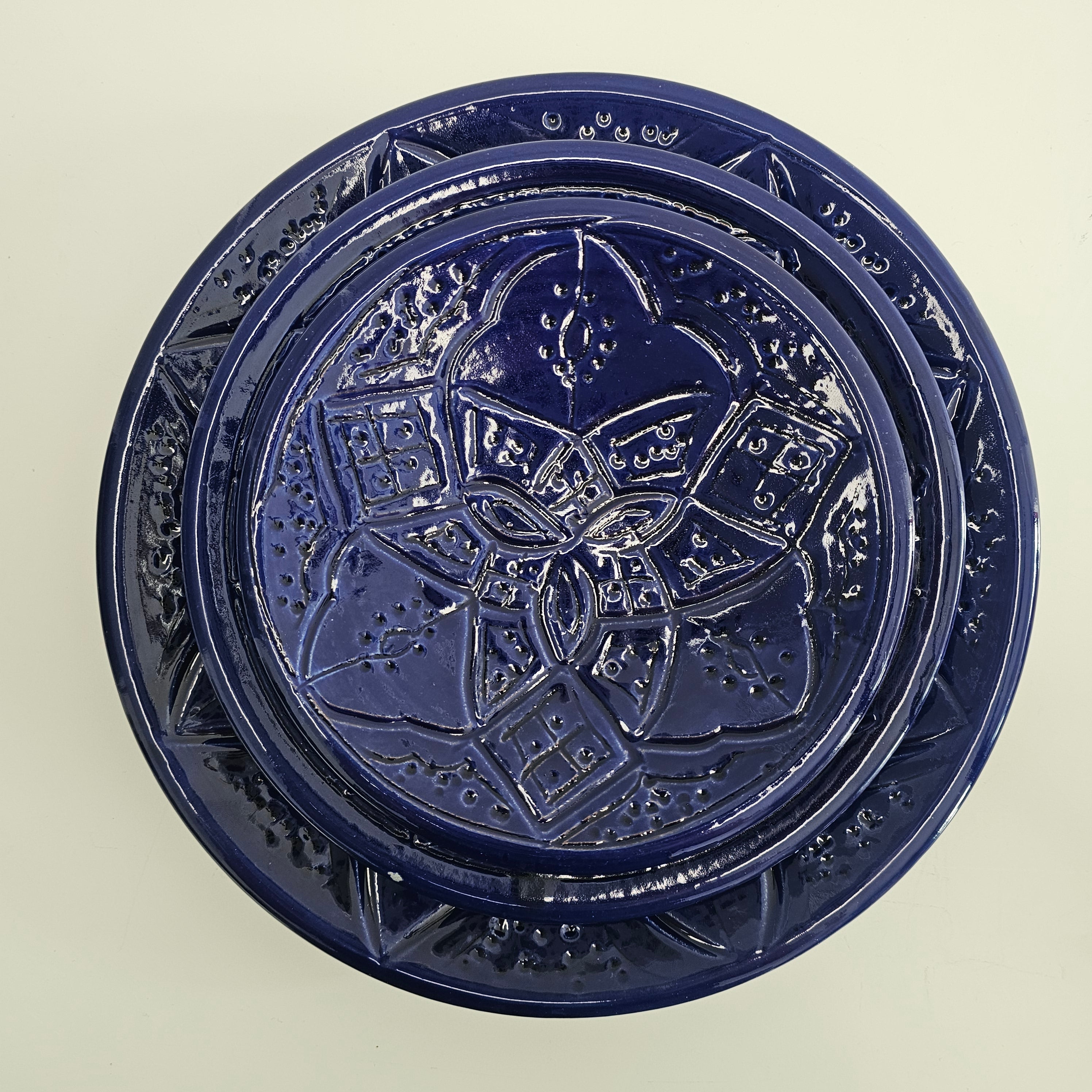 Set de 3 Assiettes Tizwelt — Vaisselle Berbère en Céramique Traditionnelle