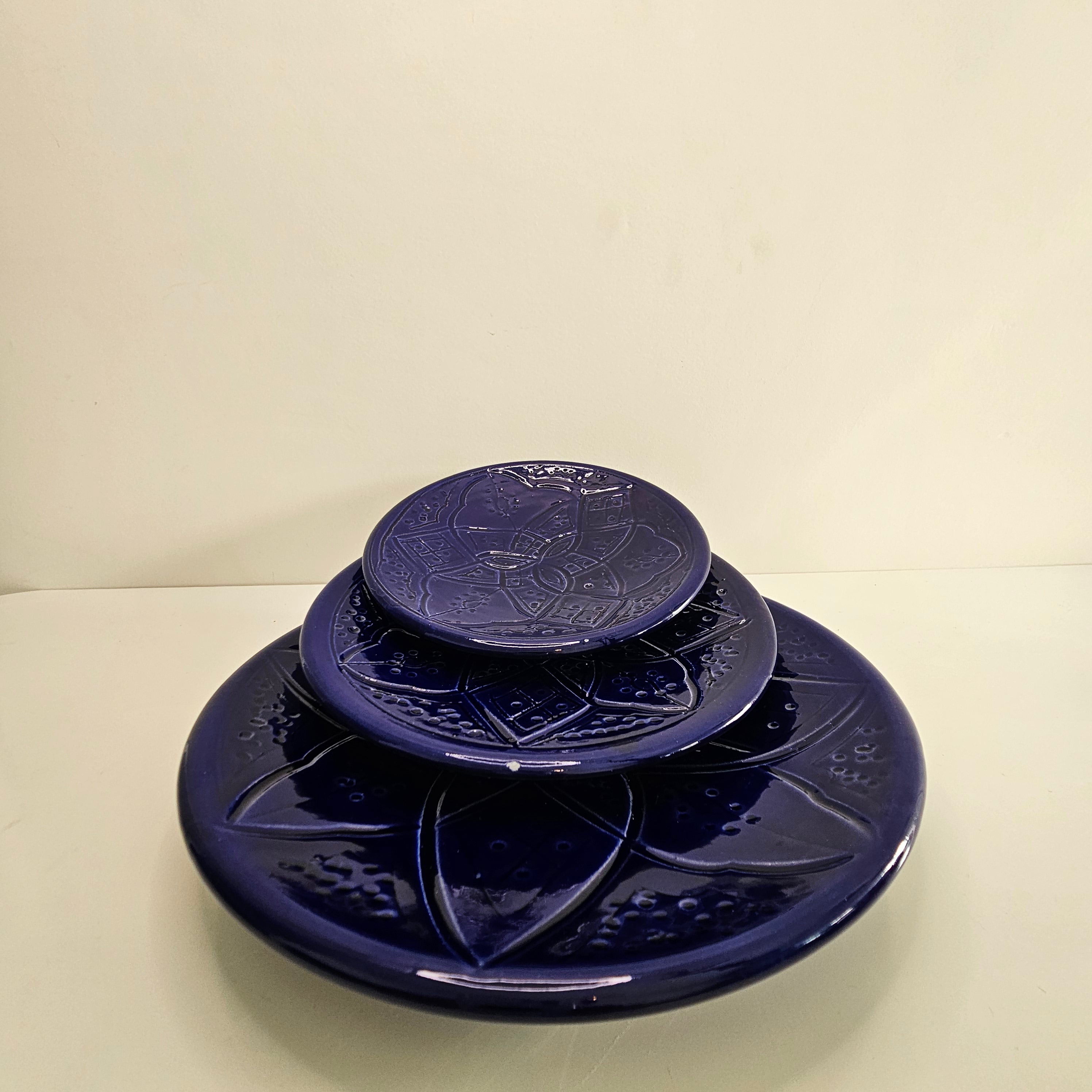 Set de 3 Assiettes Tizwelt — Vaisselle Berbère en Céramique Traditionnelle