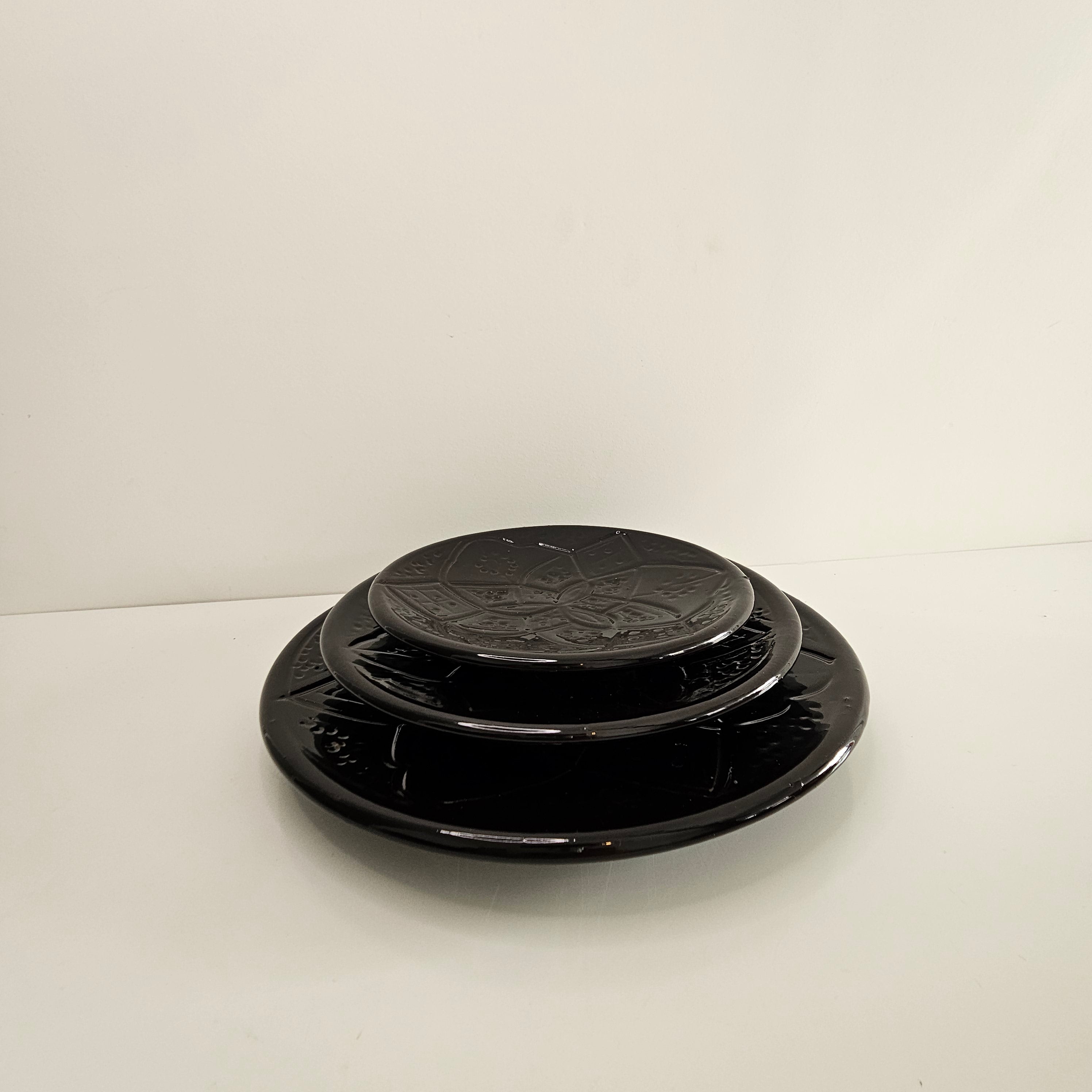 Set de 3 Assiettes Tizwelt — Vaisselle Berbère en Céramique Traditionnelle