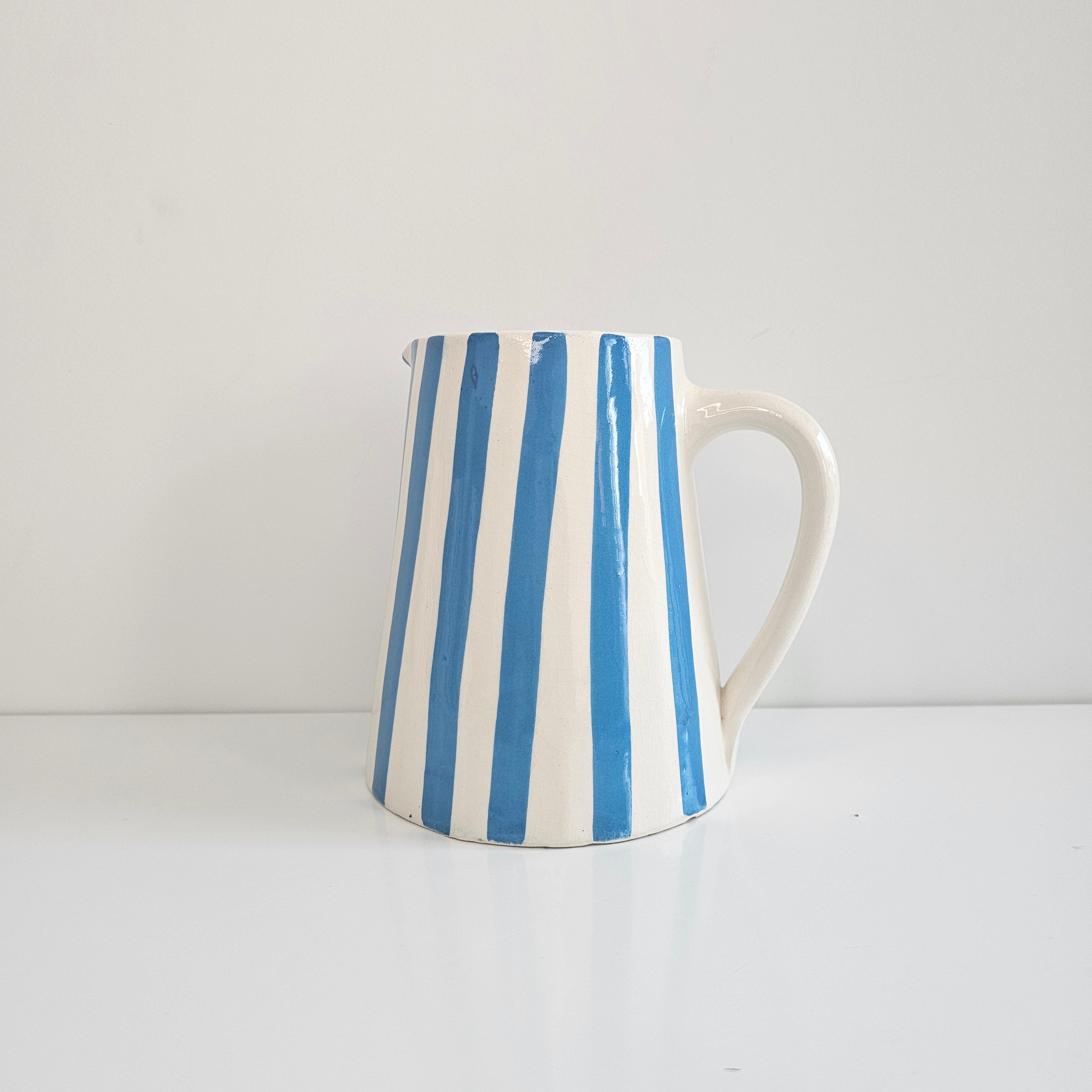 Carafe Stripe Amazigh — Pichet en Céramique Artisanale 800ml