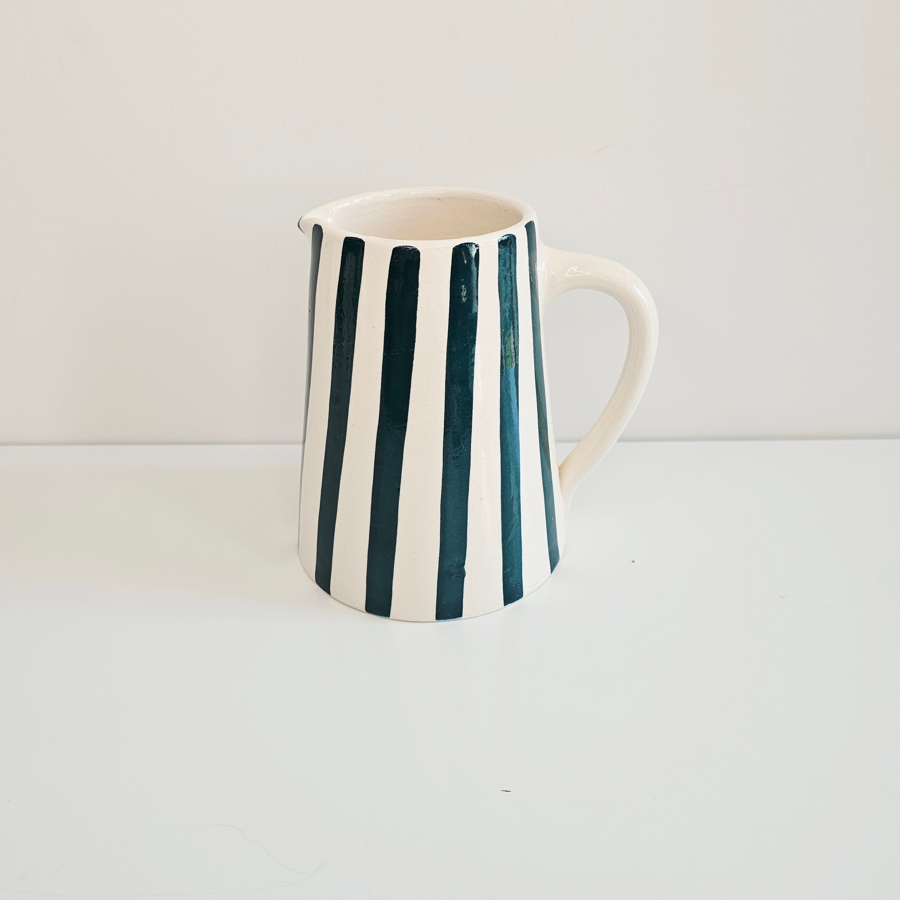 Carafe Stripe Amazigh — Pichet en Céramique Artisanale 800ml