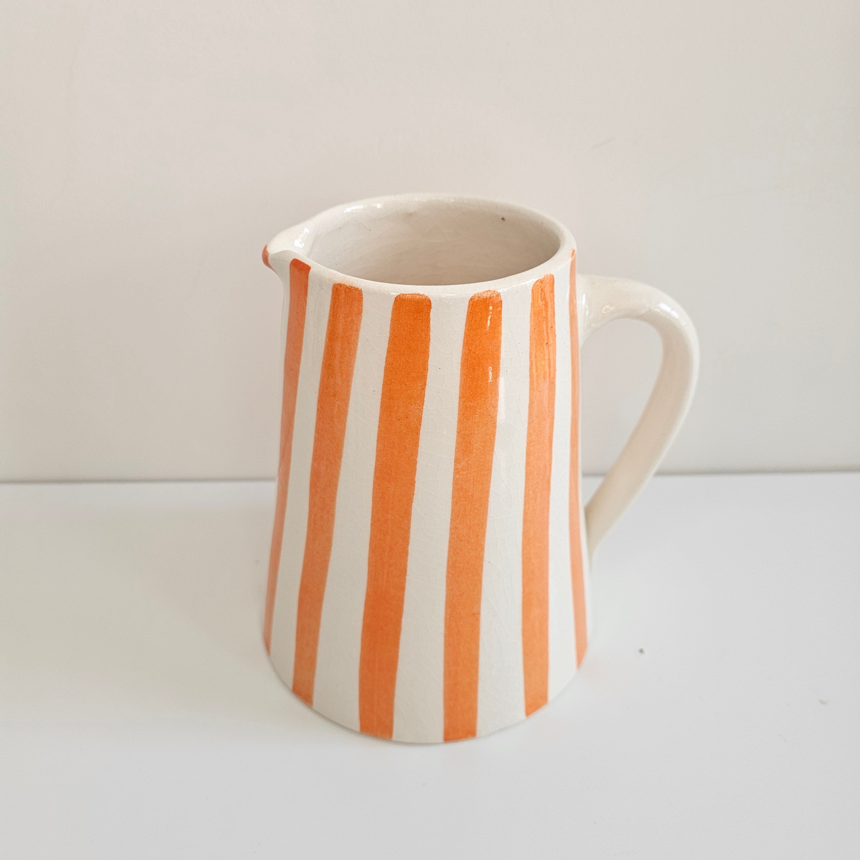 Carafe Stripe Amazigh — Pichet en Céramique Artisanale 800ml