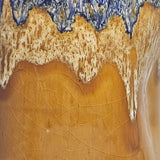 Splinters of the Atlas — Ochre Blue Sapphire Ceramic Vase Set