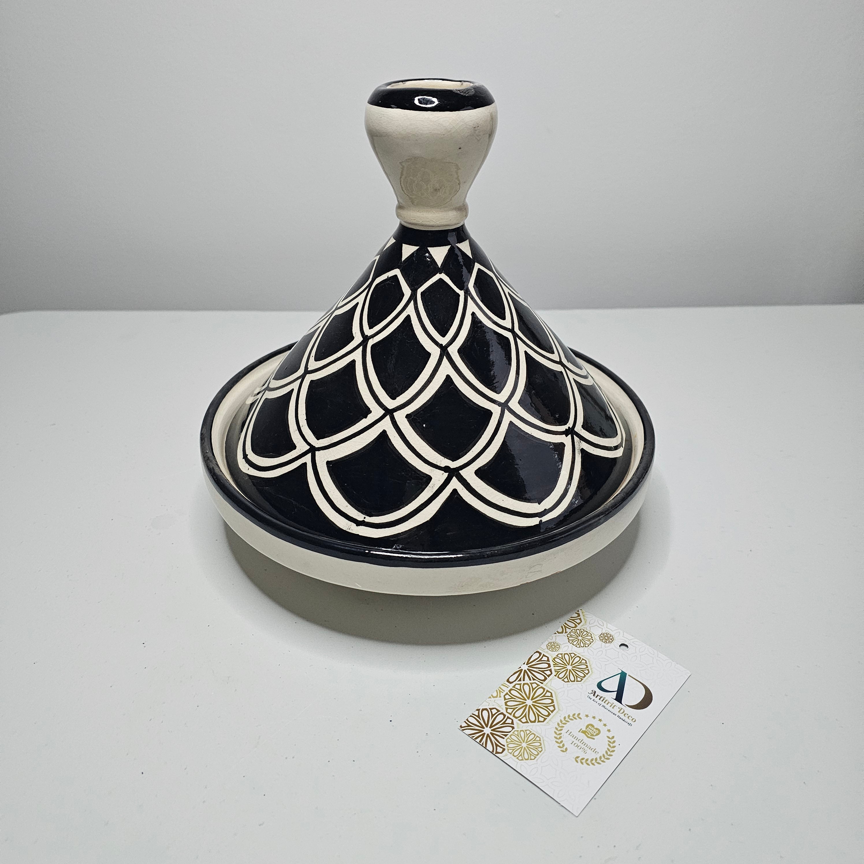 Tagine Éclipse – Céramique Safi Noire Zellige