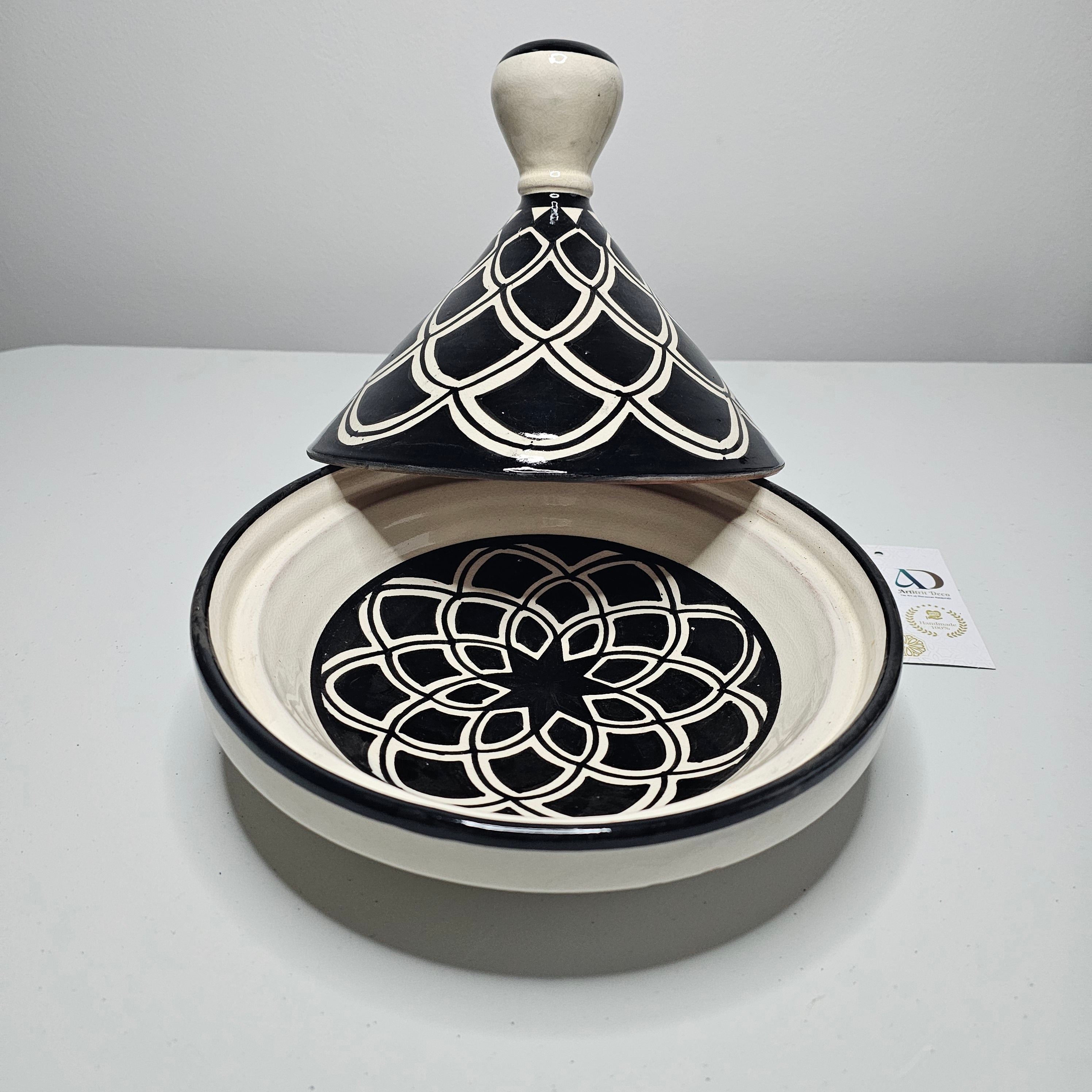 Tagine Éclipse – Céramique Safi Noire Zellige