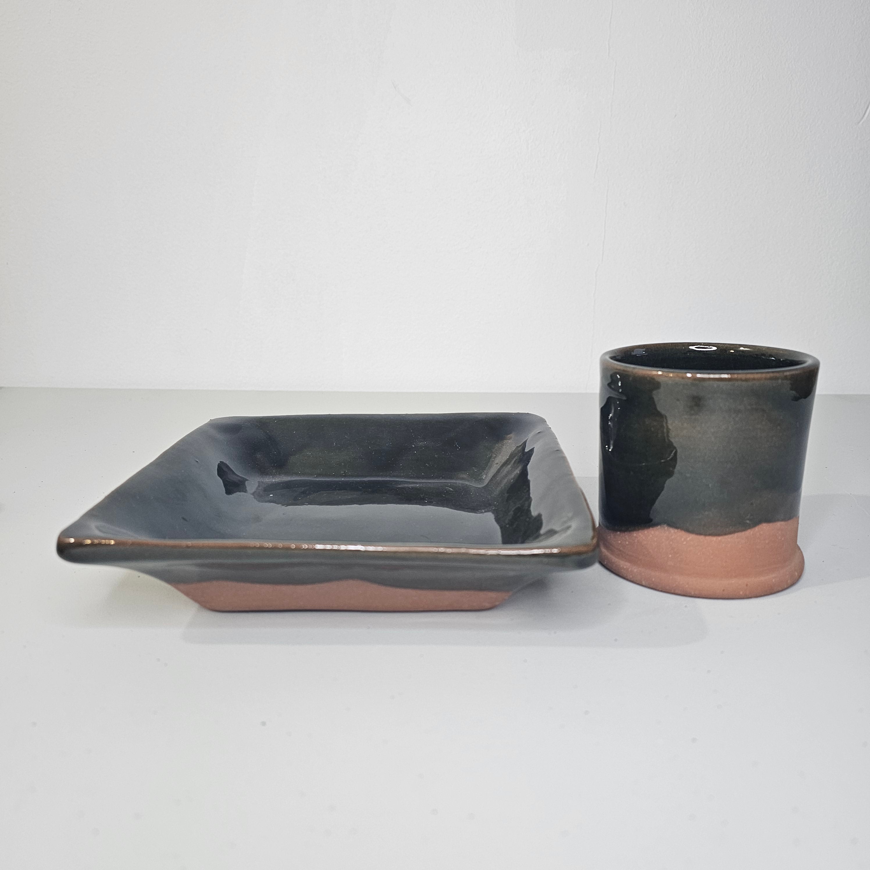 Tamegroute Duo – Mug & Plateau Carré