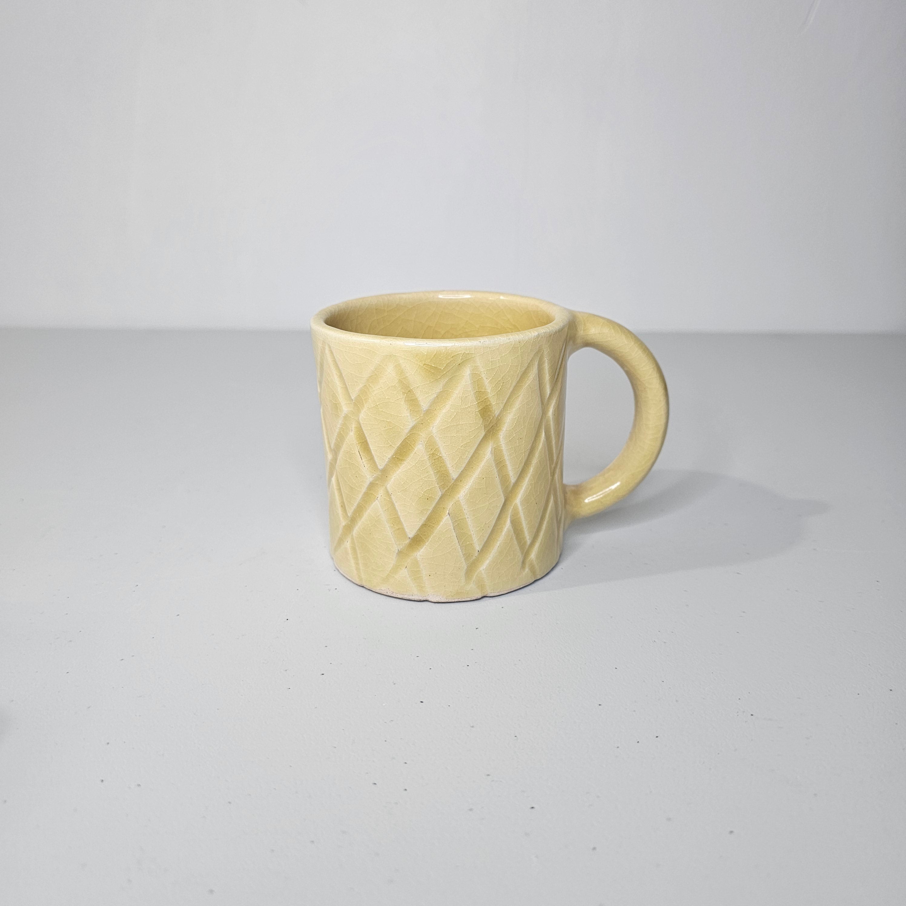 Berber Grid – Tadelakt Engraved Mug